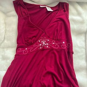 Burgundy Going-Out tank top